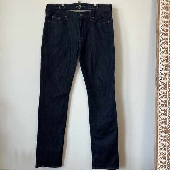 7 for All Mankind Kimmie Straight Leg Blue Size 31 - Picture 3 of 15